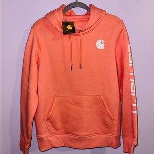 NEW Carhartt Peach/Coral Sweatshirt with Hood